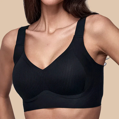 Ribbed Comfort Bra – Wire-Free Ribbed Bra for Everyday Ease & Gentle Support